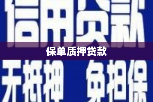 鄂托克前旗保单质押贷款