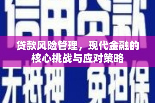 鄂托克前旗贷款风险管理，现代金融的核心挑战与应对策略